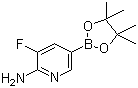 3-氟-2-氨基吡啶-5-硼酸频哪醇酯分子结构 (CAS 944401-75-6)