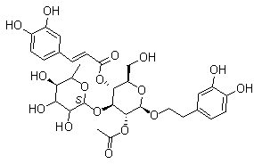 2'-乙酰毛蕊花糖苷分子结构 (CAS 94492-24-7)