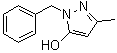3-甲基-1-(苯基甲基)-1H-吡唑-5-醇分子结构 (CAS 946-24-7)
