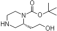 tert-Butyl (2R)-2-(2-hydroxyethyl)piperazine-1-carboxylate molecular structure (CAS 947275-74-3)