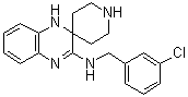 N-[(3-氯苯基)甲基]-螺[哌啶-4,2'(1'H)-喹喔啉]-3'-胺分子结构 (CAS 950455-15-9)