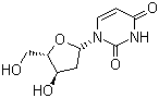 2'-脱氧尿苷分子结构 (CAS 951-78-0)