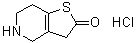 4,5,6,7-四氢噻吩并[3,2-c]吡啶-2(3H)-酮盐酸盐分子结构 (CAS 951380-43-1)