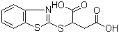 2-(1,3-苯并噻唑-2-硫基)丁二酸分子结构 (CAS 95154-01-1)