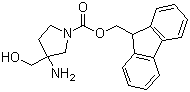 1-Fmoc-3-氨基-3-羟甲基吡咯烷分子结构 (CAS 951625-98-2)