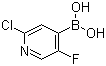 2-氯-5-氟吡啶-4-硼酸分子结构 (CAS 951677-47-7)