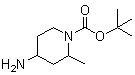4-氨基-2-甲基-1-哌啶羧酸叔丁酯分子结构 (CAS 952182-04-6)