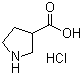 吡咯烷-3-甲酸盐酸盐分子结构 (CAS 953079-94-2)