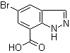 5-溴-1H-吲唑-7-羧酸分子结构 (CAS 953409-99-9)