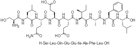 L-丝氨酰-L-亮氨酰-L-谷氨酰胺酰-L-alpha-谷氨酰-L-alpha-谷氨酰-L-异亮氨酰-L-丙氨酰-L-苯丙氨酰-L-亮氨酸分子结构 (CAS 953761-79-0)
