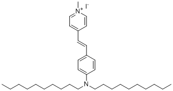 4-(4-(二癸基氨基)苯乙烯基)-N-甲基吡啶鎓碘化物分子结构 (CAS 95378-73-7)