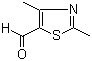 2,4-二甲基噻唑-5-甲醛分子结构 (CAS 95453-54-6)