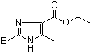 2-溴-5-甲基-1H-咪唑-4-羧酸乙酯分子结构 (CAS 95470-42-1)