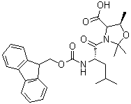 (5R)-3-[(2S)-2-[[芴甲氧羰基]氨基]-4-甲基-1-氧代戊基]-2,2,5-三甲基-4-恶唑烷羧酸分子结构 (CAS 955048-89-2)