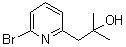 结构式 CAS# 955369-59-2, 6-溴-alpha,alpha-二甲基-2-吡啶乙醇