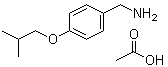 structure of CAS# 955997-89-4, 4-(2-Methylpropoxy)benzenemethanamine acetate (1:1)