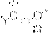 1-[3,5-二(三氟甲基)苯基]-3-[4-溴-2-(1H-四唑-5-基)苯基]硫脲分子结构 (CAS 956014-19-0)