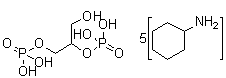 1,2,3-丙烷三醇 1,2-二(磷酸二氢酯)五环己胺盐分子结构 (CAS 95648-80-9)
