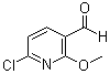 6-氯-2-甲氧基-3-吡啶甲醛分子结构 (CAS 95652-81-6)