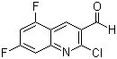 2-Chloro-5,7-difluoroquinoline-3-carboxaldehyde molecular structure (CAS 956631-90-6)