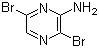 结构式 CAS# 957230-70-5, 3,6-二溴吡嗪-2-胺