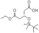 (3S)-3-[[(叔丁基)二甲基硅烷基]氧基]戊二酸单乙酯分子结构 (CAS 957509-27-2)