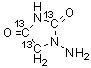 1-氨基-2,4-咪唑烷二酮-(三碳-13)分子结构 (CAS 957509-31-8)