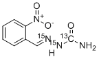 2-硝基苯甲醛缩氨基脲, 13C, 15N2分子结构 (CAS 957509-32-9)