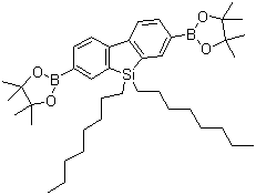 9,9-Dioctyl-9H-9-silafluorene-2,7-bis(boronic acid pinacol ester) molecular structure (CAS 958293-23-7)