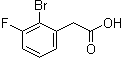 2-Bromo-3-fluorobenzeneacetic acid molecular structure (CAS 958454-33-6)
