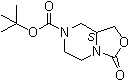 (8aS)-四氢-3-氧代-3H-恶唑并[3,4-a]吡嗪-7(1H)-羧酸叔丁酯分子结构 (CAS 958635-18-2)