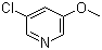 3-氯-5-甲氧基吡啶分子结构 (CAS 95881-83-7)