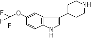 3-(4-哌啶基)-5-(三氟甲氧基)-1H-吲哚分子结构 (CAS 959236-40-9)
