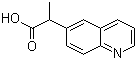 2-(喹啉-6-基)丙酸分子结构 (CAS 959585-30-9)