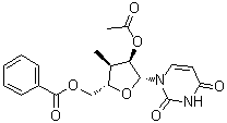 3'-脱氧-3'-甲基尿苷 2'-乙酸酯 5'-苯甲酸酯分子结构 (CAS 959843-61-9)