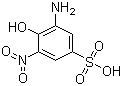structure of CAS# 96-93-5, 2-Amino-6-nitro-1-phenol-4-sulfonic acid ;3-Amino-4-hydroxy-5-nitrobenzenesulphonic acid