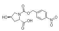 (2S,4R)-1-(4-硝基苄氧羰基)-4-羟基脯氨酸分子结构 (CAS 96034-57-0)