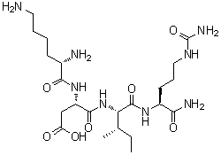 L-Lysyl-L-alpha-aspartyl-L-isoleucyl-N5-(aminocarbonyl)-L-ornithinamide molecular structure (CAS 960531-53-7)