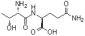 L-苏氨酰-L-谷氨酰胺分子结构 (CAS 96337-79-0)