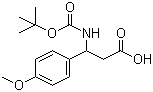 3-(Boc-氨基)-3-(4-甲氧基苯基)丙酸分子结构 (CAS 96363-20-1)