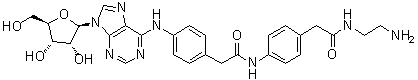 N-[4-[2-[[4-[2-[(2-氨基乙基)氨基]-2-氧代乙基]苯基]氨基]-2-氧代乙基]苯基]腺苷分子结构 (CAS 96760-69-9)