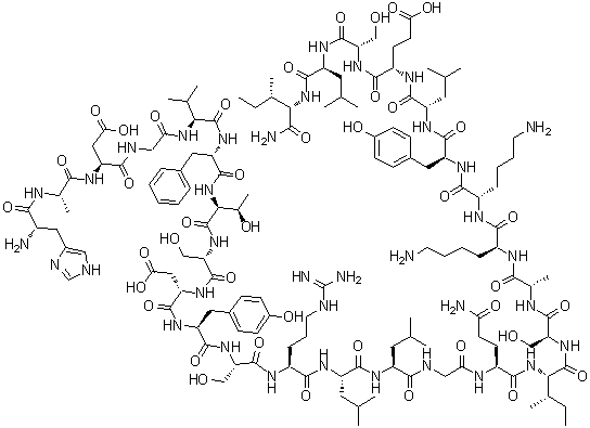 Rat peptide histidine isoleucine分子结构 (CAS 96849-38-6)