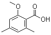 2-甲氧基-4,6-二甲基苯甲酸分子结构 (CAS 96881-90-2)
