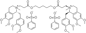 顺苯磺阿曲库铵分子结构 (CAS 96946-42-8)