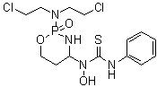 N-[2-[Bis(2-chloroethyl)amino]tetrahydro-2-oxido-2H-1,3,2-oxazaphosphorin-4-yl]-N-hydroxy-N'-phenylthiourea molecular structure (CAS 97139-15-6)