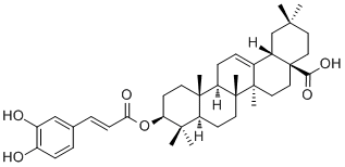 3-O-咖啡酰基齐墩果酸分子结构 (CAS 97534-10-6)