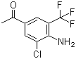 1-[4-Amino-3-chloro-5-(trifluoromethyl)phenyl]ethanone molecular structure (CAS 97760-76-4)
