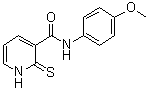 1,2-二氢-N-(4-甲氧基苯基)-2-硫代-3-吡啶甲酰胺分子结构 (CAS 97936-30-6)