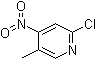 2-氯-5-甲基-4-硝基吡啶分子结构 (CAS 97944-45-1)