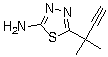 5-(1,1-二甲基丙-2-炔基)-1,3,4-噻二唑-2-胺分子结构 (CAS 97987-64-9)